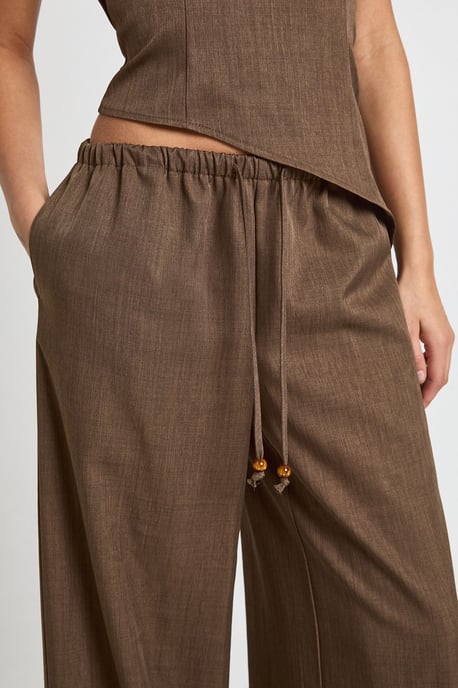 Crepe Beaded Wide Leg Trouser - Image 4