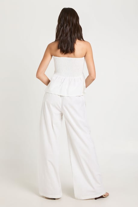 Linen Look Bandeau & Wide Leg Trouser Co-ord - Image 2