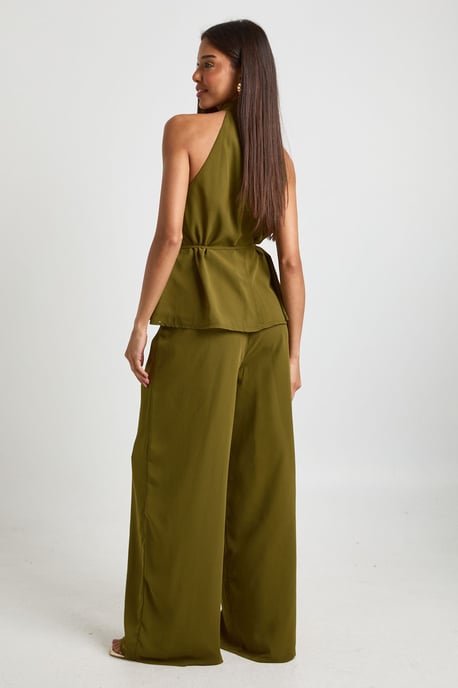 Chiffon Low Rise Wide Leg Trousers - Image 2