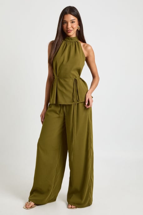 Chiffon Low Rise Wide Leg Trousers - Image 3