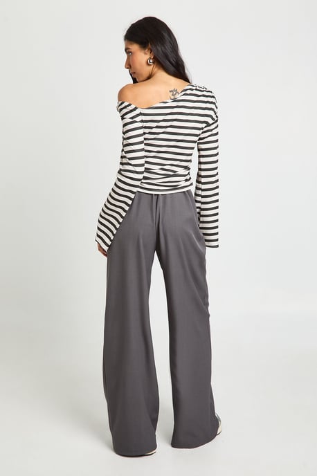 Tall Woven Tailored Pleated Wide Leg Trouser - Image 2