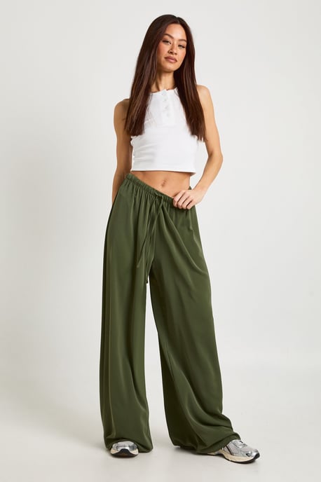 Tall Woven Wide Leg Trousers - Image 3