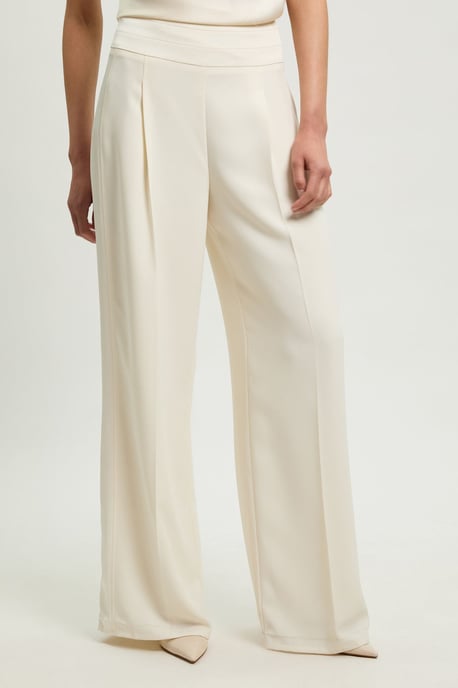 Satin Back Crepe Tailored Wide Leg Trouser - Image 2