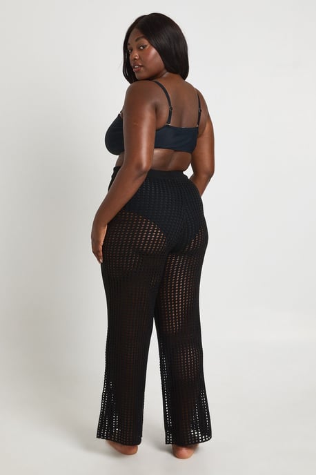 Plus Beach Wide Leg Crochet Trouser - Image 2