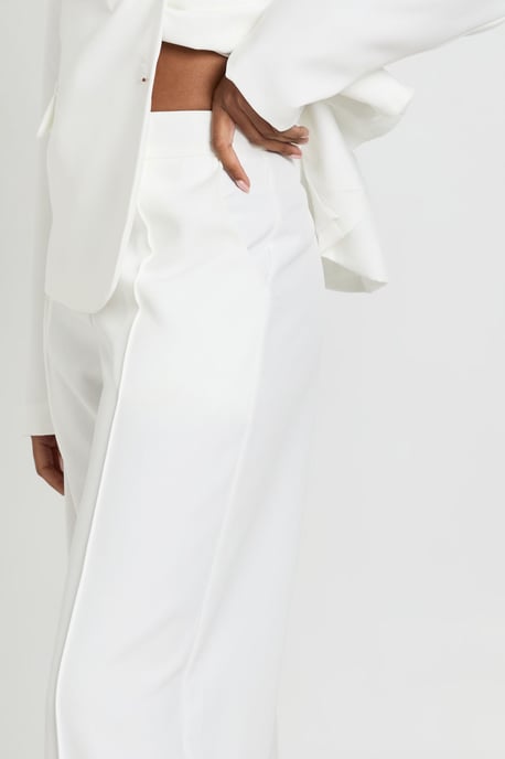 Pleat Front Wide Leg Tailored Trousers - Image 4