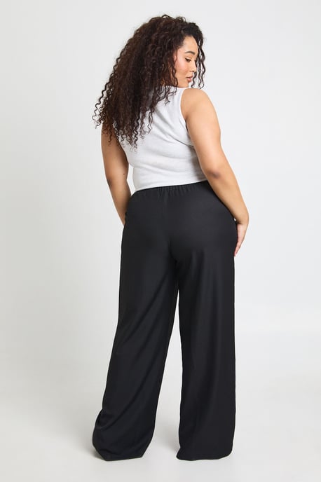 Plus Elasticated Waist Wide Leg Trouser - Image 2