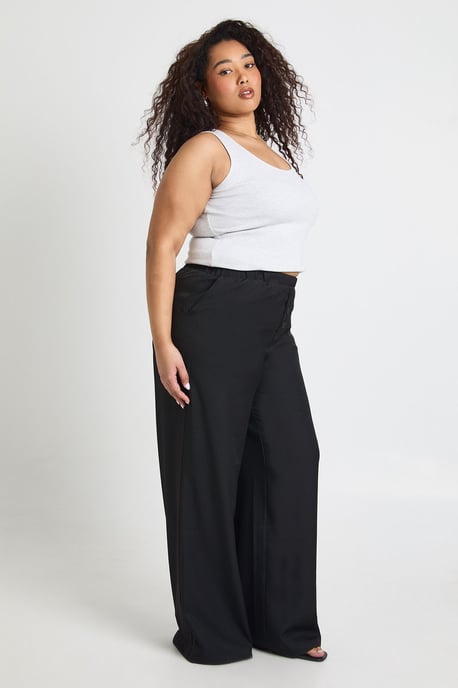 Plus Elasticated Waist Wide Leg Trouser - Image 3