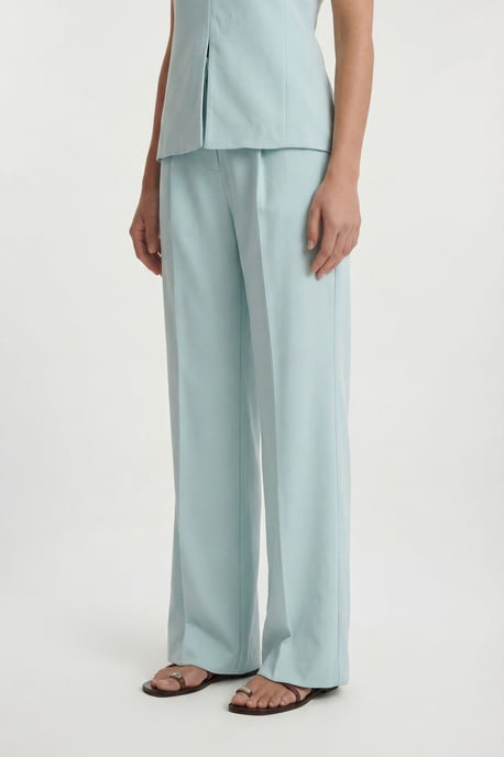 Satin Back Crepe Tailored Wide Leg Trouser - Image 2