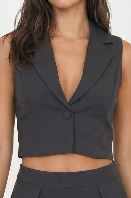 Petite Linen Look Pleat Front Wide Leg Tailored Trousers - Image 4