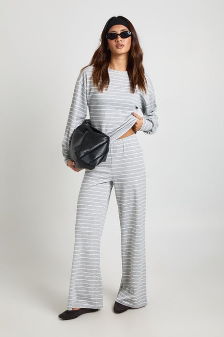 Stripe Wide Leg Trouser - Image 1