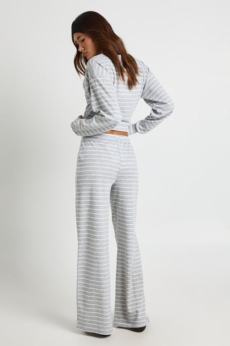 Stripe Wide Leg Trouser - Image 2