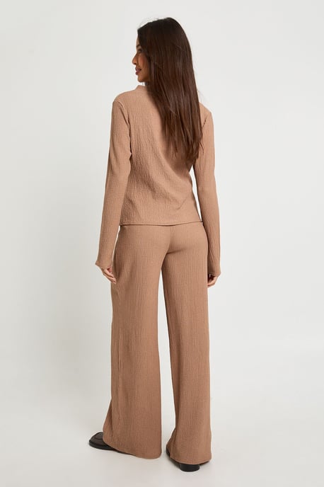 Textured Wide Leg Trouser - Image 2