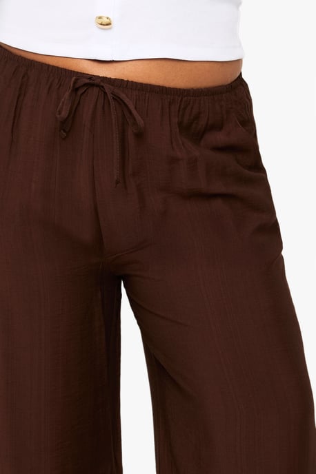 Plus Woven Drawstring Wide Leg Trouser - Image 4