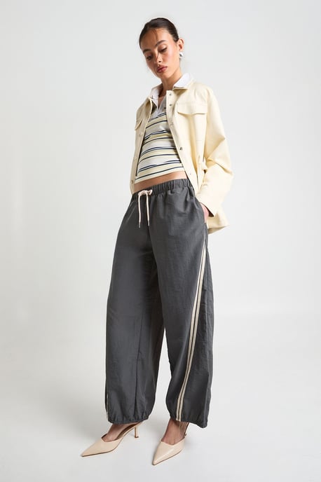 Nylon Balloon Wide Leg Trousers - Image 3