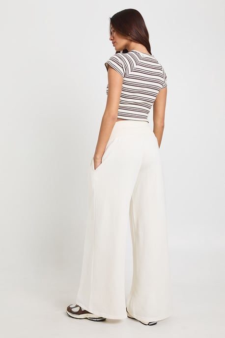 Deep Ribbed Waistband Wide Leg Jogger - Image 2
