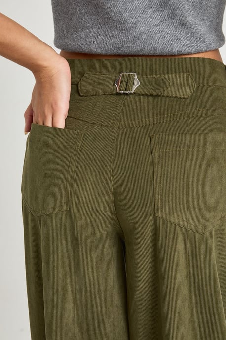 Petite Cord Cinch Waist Wide Leg Trouser - Image 4