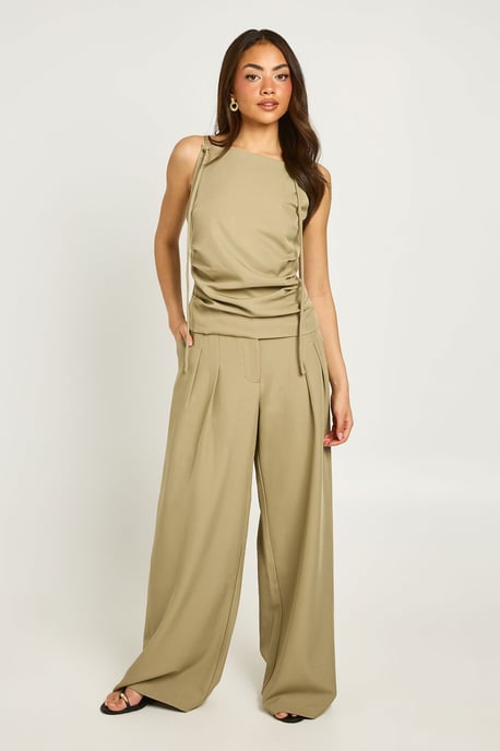 Tailored Wide Leg Trousers - Image 1