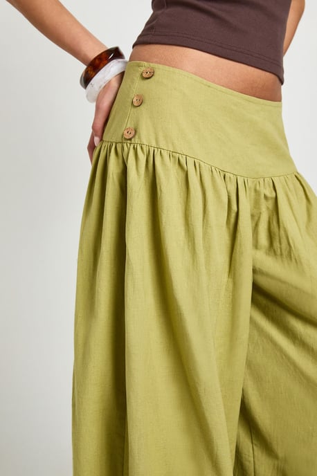 Linen Look Extreme Wide Leg Trousers - Image 4