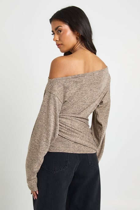 Off The Shoulder Wrap Detail Top - Image 2