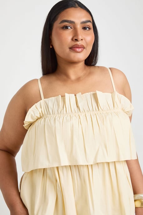 Plus Layered Ruched Poplin Top - Image 4