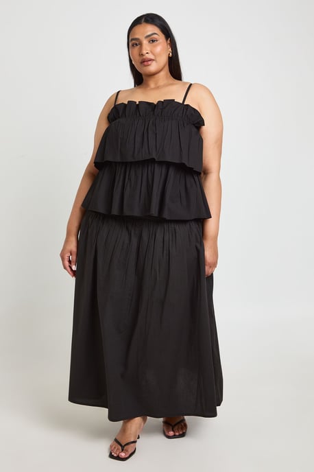 Plus Layered Ruched Poplin Top - Image 3