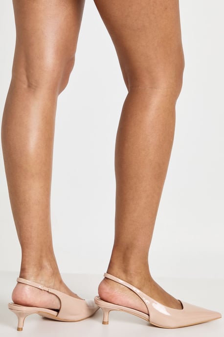 Slingback Low Stiletto Court Heels - Image 2