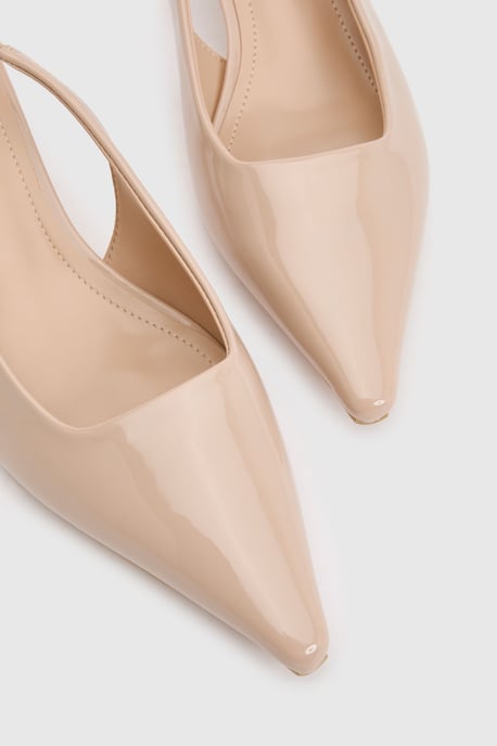 Slingback Low Stiletto Court Heels - Image 5