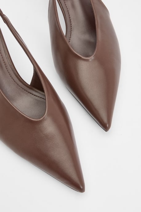 Low Heel Slingback Court Shoes - Image 5