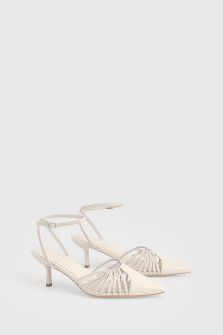 Strappy Cut Out Detail Court Heels - Image 3