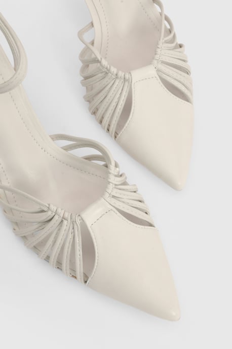 Strappy Cut Out Detail Court Heels - Image 5