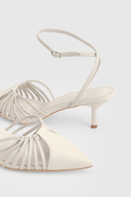 Strappy Cut Out Detail Court Heels - Image 6