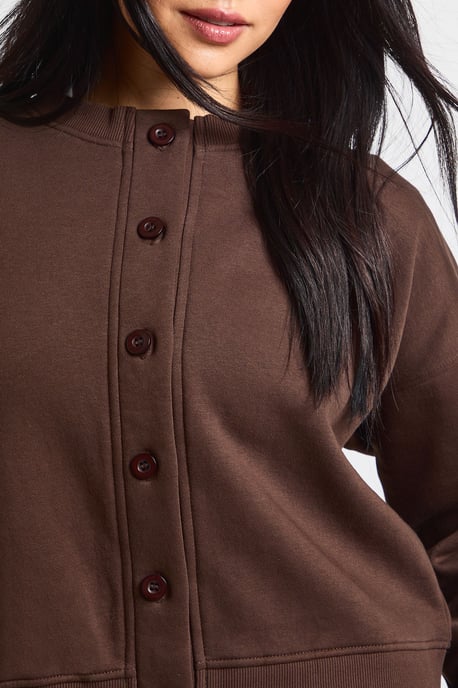 High Neck Fleece Cardigan - Image 4