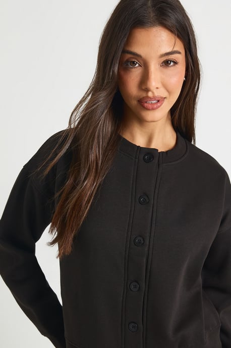 High Neck Fleece Cardigan - Image 4