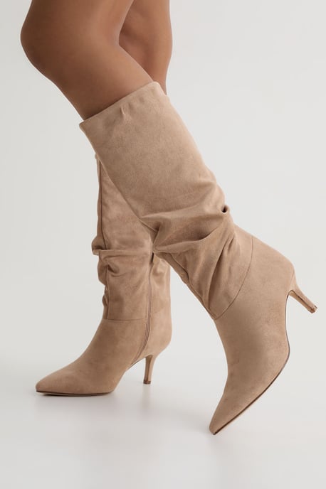 Slouchy Mid Height Knee High Boots - Image 2
