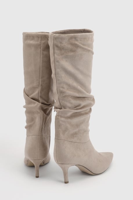 Slouchy Mid Height Knee High Boots - Image 4