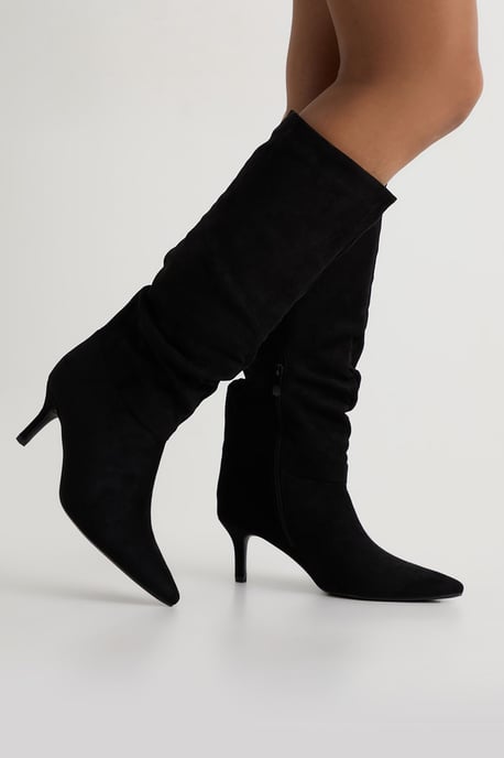 Slouchy Mid Height Knee High Boots - Image 2