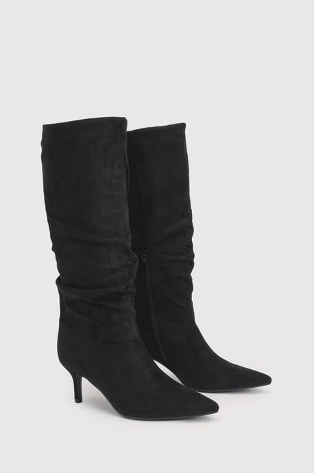 Slouchy Mid Height Knee High Boots - Image 3