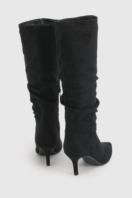 Slouchy Mid Height Knee High Boots - Image 4