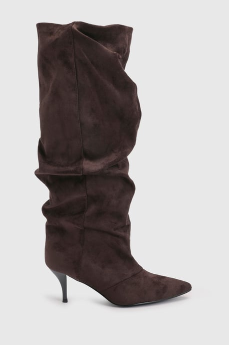 Slouchy Column Knee High Boots - Image 4