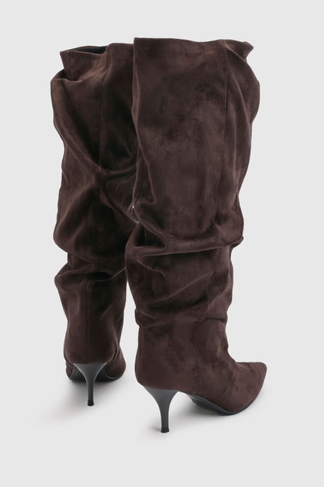 Slouchy Column Knee High Boots - Image 5
