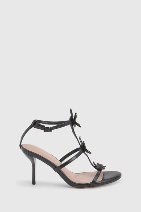 Embellished Triple Starfish Trim Strappy Heels - Image 4