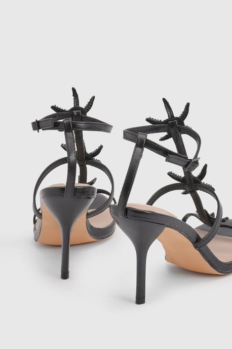 Embellished Triple Starfish Trim Strappy Heels - Image 5