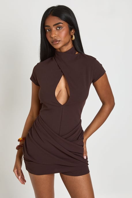 Twist Detail Short Sleeve Playsuit - Image 1