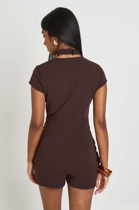 Twist Detail Short Sleeve Playsuit - Image 2