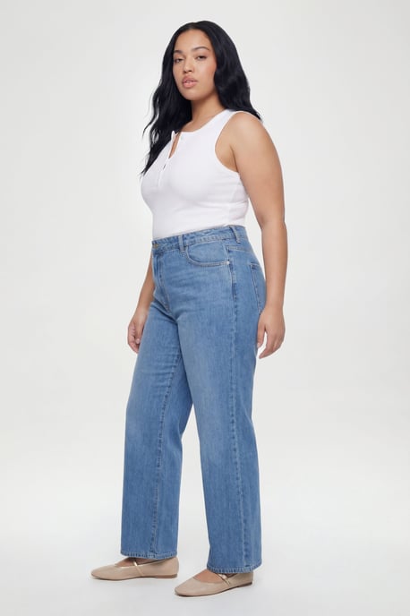 Plus Basics High Waist Boyfriend Jean - Image 4