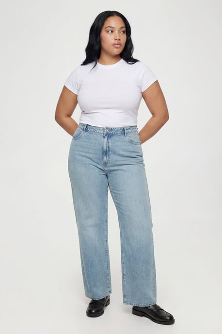 Plus Basics High Waist Boyfriend Jean - Image 1