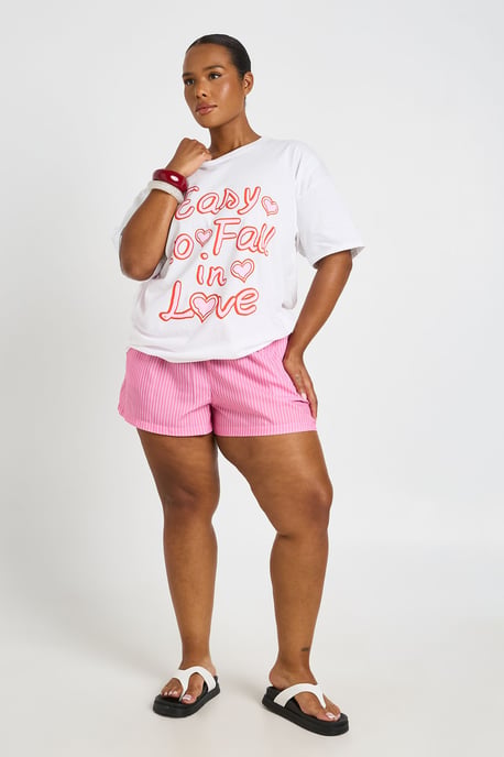 Plus Easy To Fall In Love Printed T Shirt - Image 3