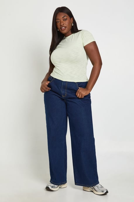Plus Sheer Slub Baby Tee - Image 4