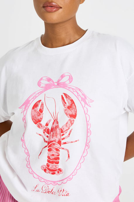 Plus Lobster Printed T Shirt - Image 4