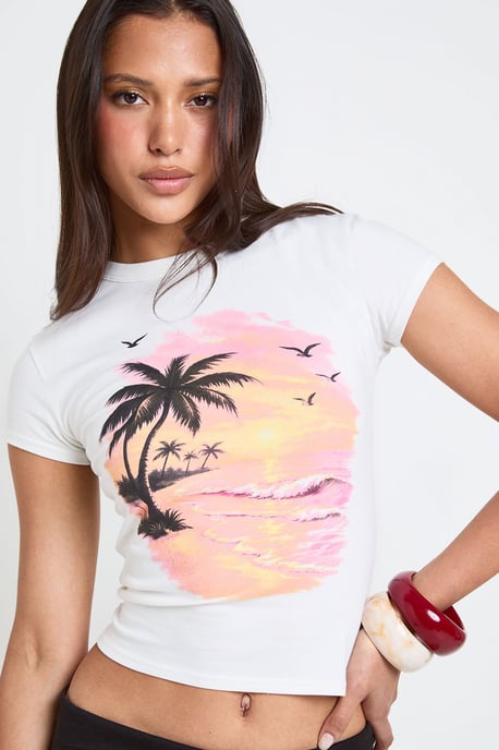 Tropical Sunset Baby Print Tee - Image 4
